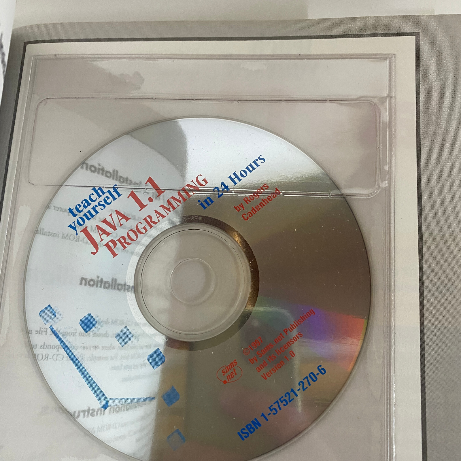 Teach Yourself Java 1.1 Programming in 24 Hours by Rogers Cadenhead CD-ROM