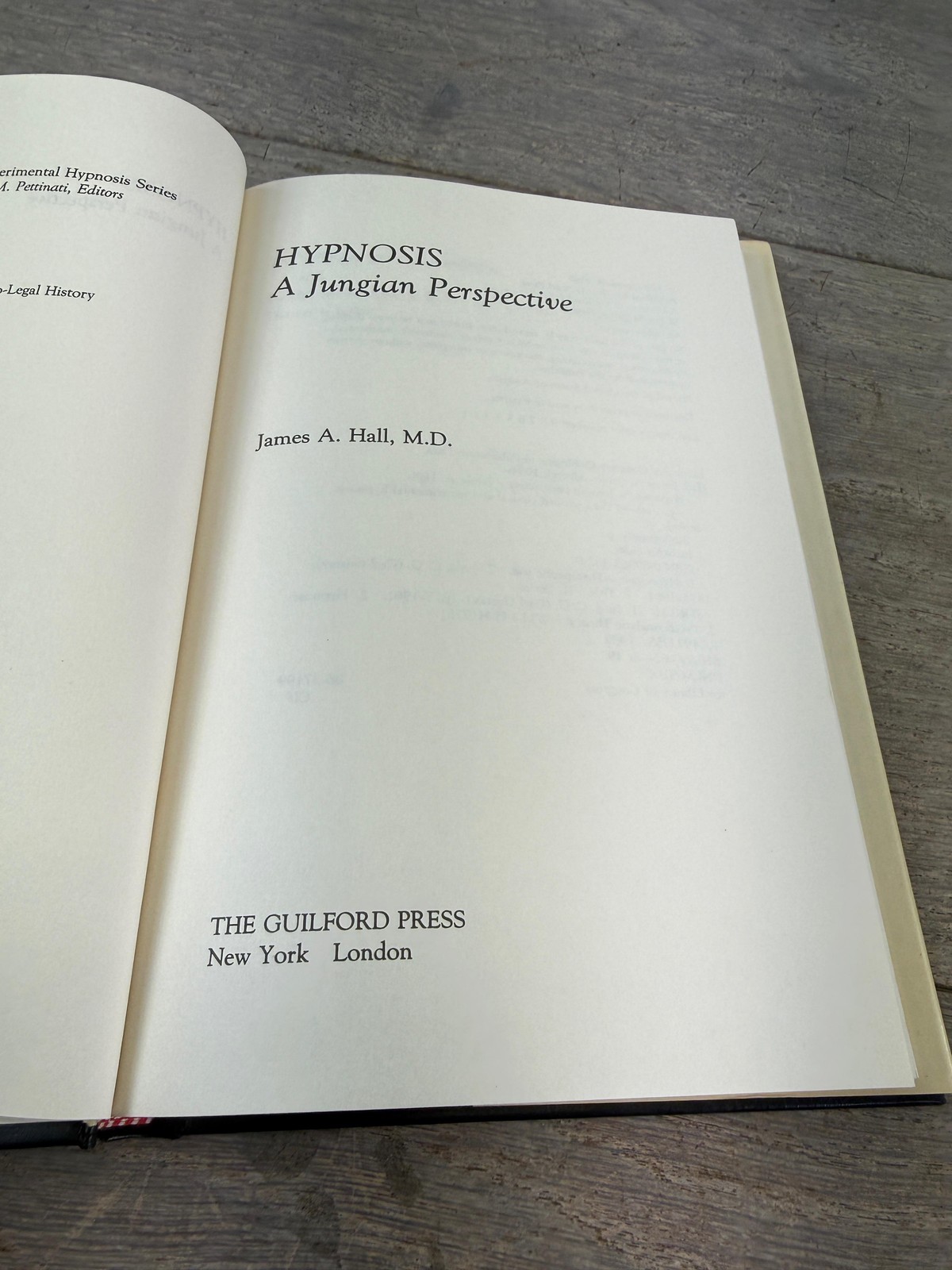 Vintage 1989 Hypnosis A Jungian Perspective James A Hall 1st Ed HC DJ Psychology
