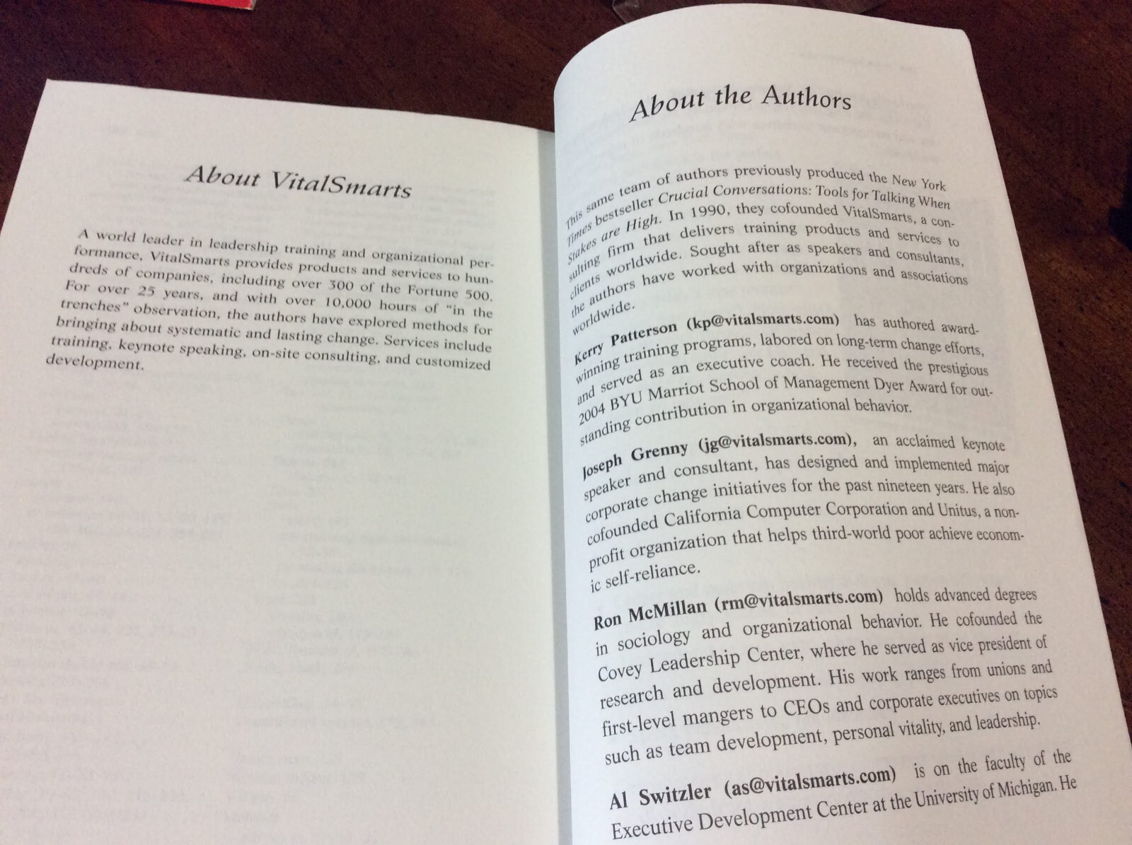 Crucial Confrontations: Tools for Resolvi By Kerry Patterson (2005 Paperback) VG