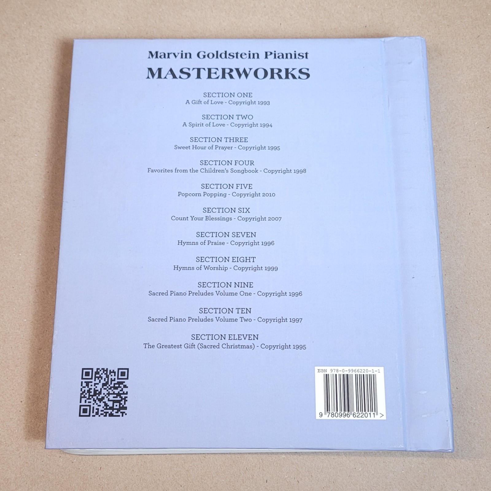 Masterworks Marvin Goldstein Pianist Spiral-Bound 11 Songbooks in One LDS Mormon