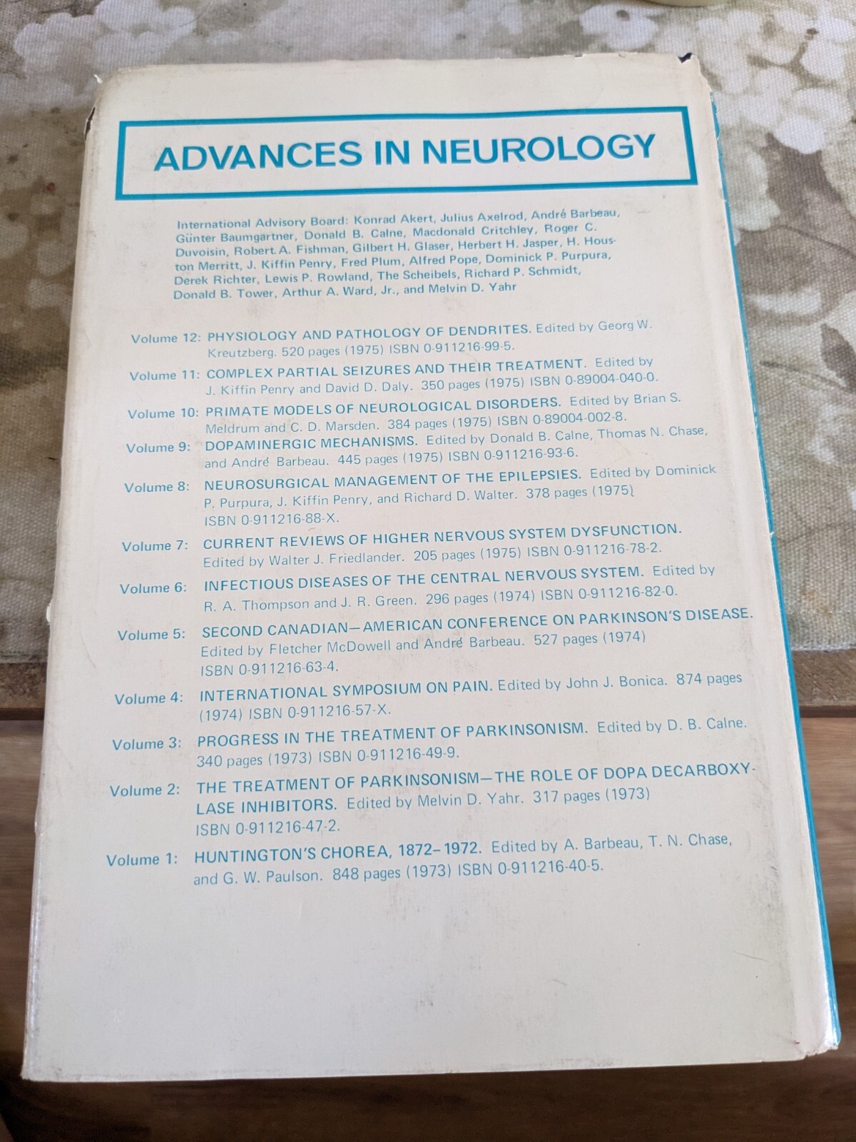 Advances in Neurology Volume 11