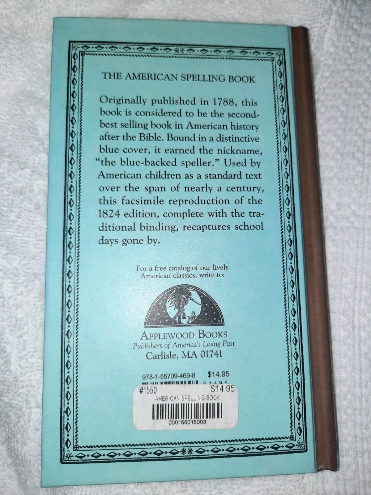 NEW Applewood Books American Spelling Book, 9781557094698 Applewood Books HC