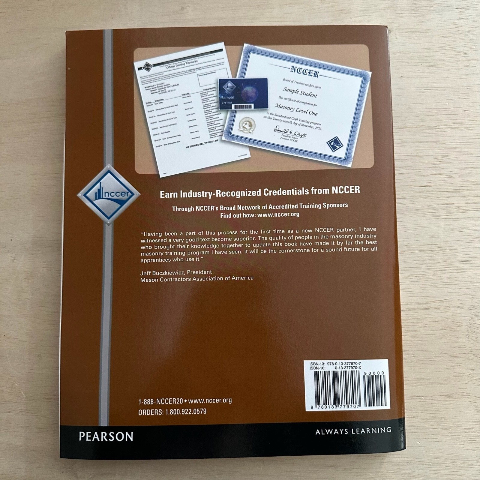 Masonry Trainee Guide Level 2 Fourth Edition Hardcover by NCCER 2014