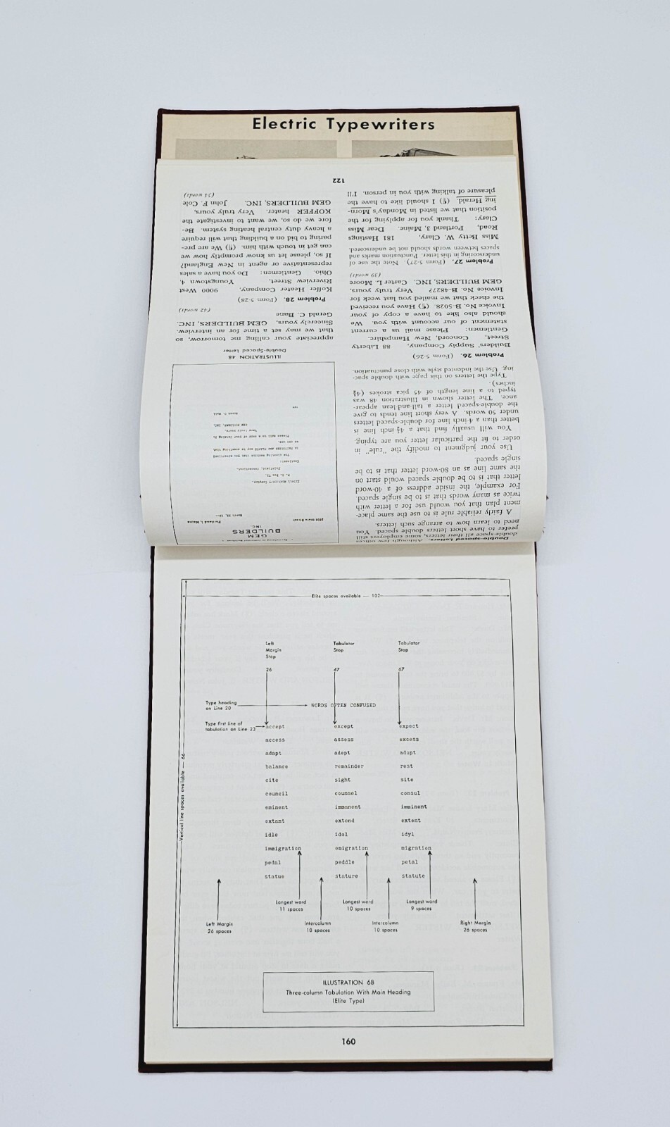 Rowe College Typing 1st Edition Hardcover Textbook Typewriter Instruction Excel
