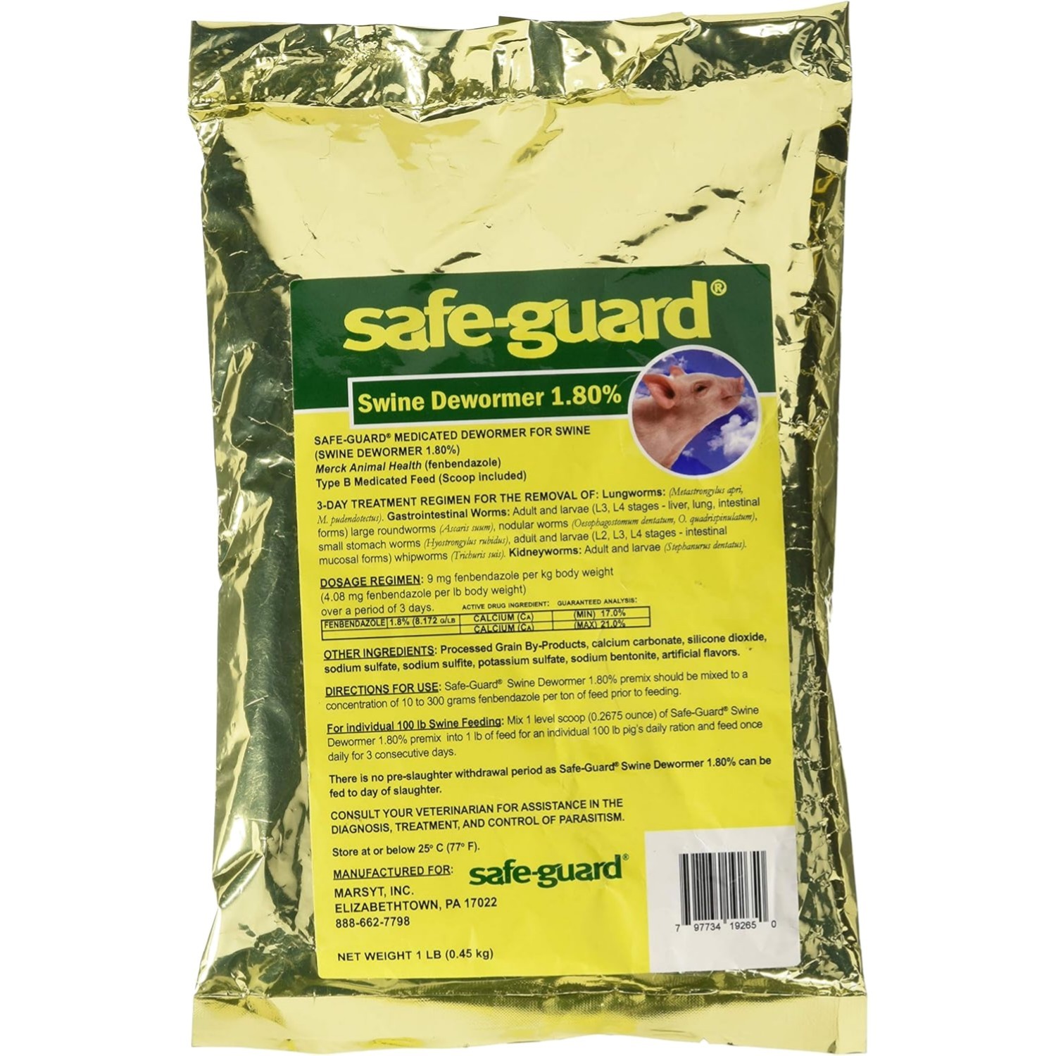184311 1 LB 1.8% Swift Swine Dewormer for Healthy Pigs – Treats Lungworms