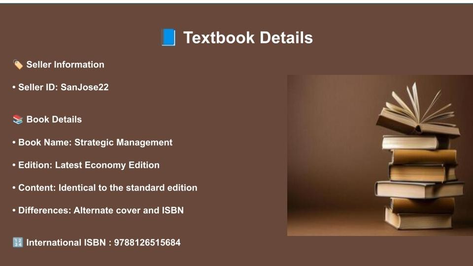 NEW: Strategic Management by Garth Saloner – 9788126515684