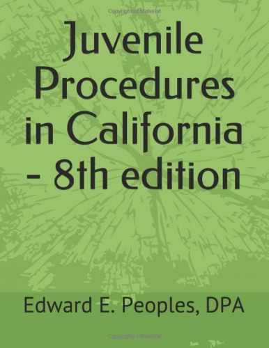 Juvenile Procedures in – Paperback, by Peoples DPA Edward – Very Good z