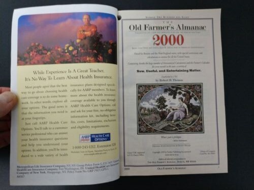 2000 The Old Farmer’s Almanac Millennium Collector’s Edition 272 Pages Used