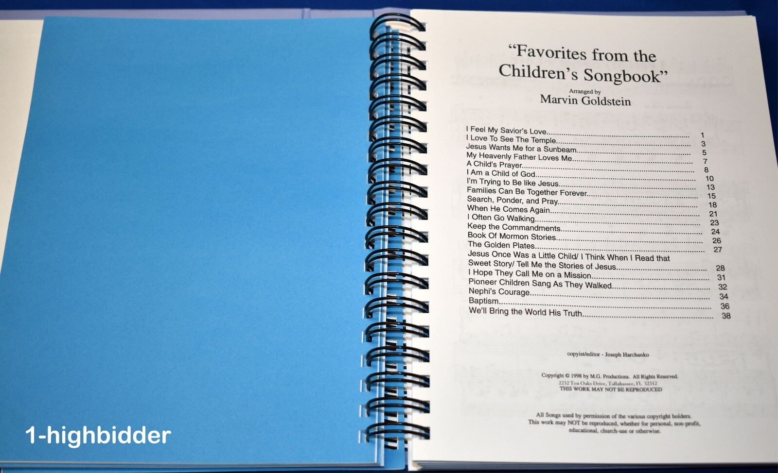 Masterworks: Marvin Goldstein Pianist Spiral-Bound 11 Songbooks in One! LDS