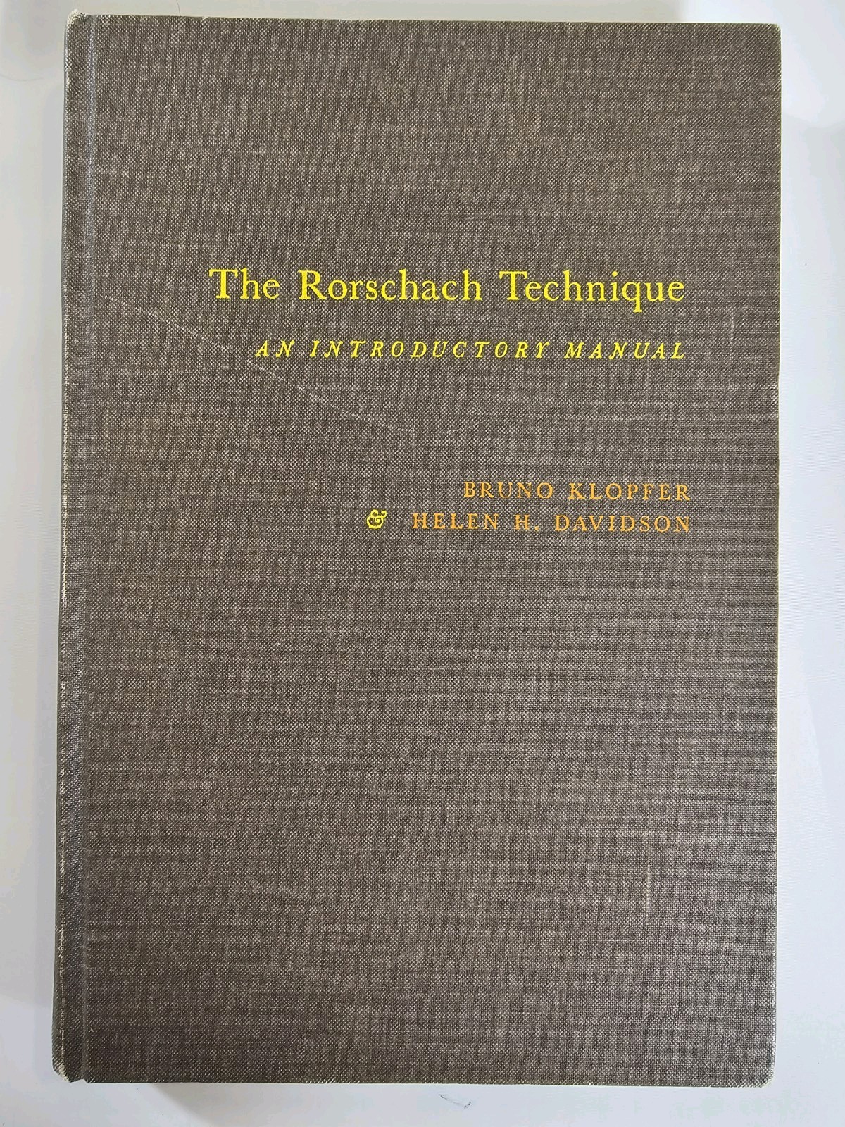 Rorschach Technique : An Introductory Manual (1962, Vintage Hardcover)