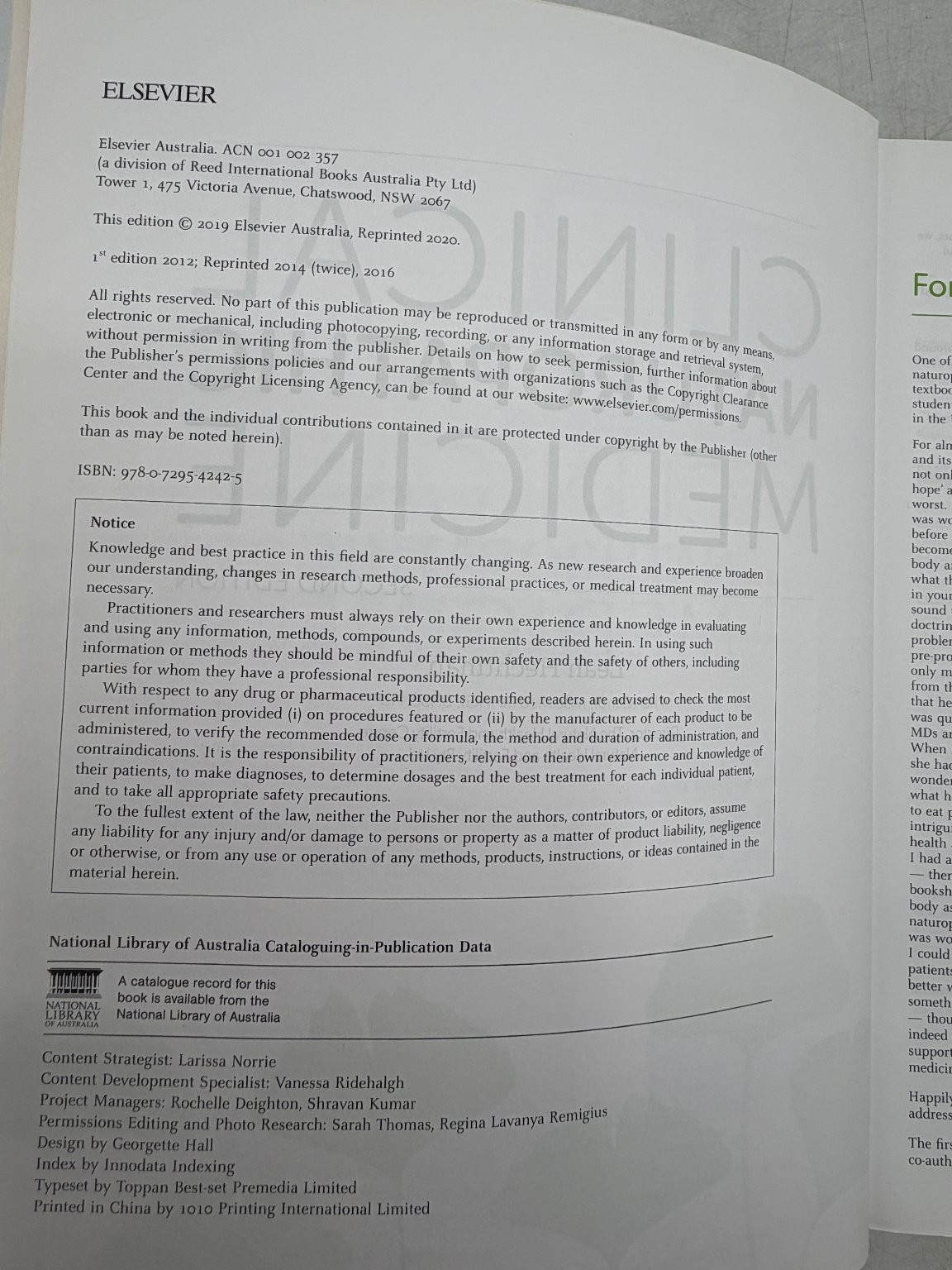 Clinical Naturopathic Medicine Leah Hechtman 2019 Second Ed Elsevier Textbook
