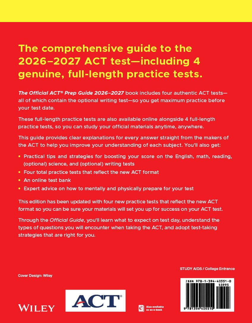 The Official ACT Prep Guide 2026-2027: Book + Online