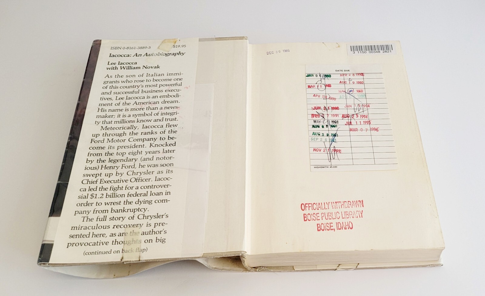 Iacocca : An Autobiography by Lee Iacocca (1985, Library Binding, Large Type )