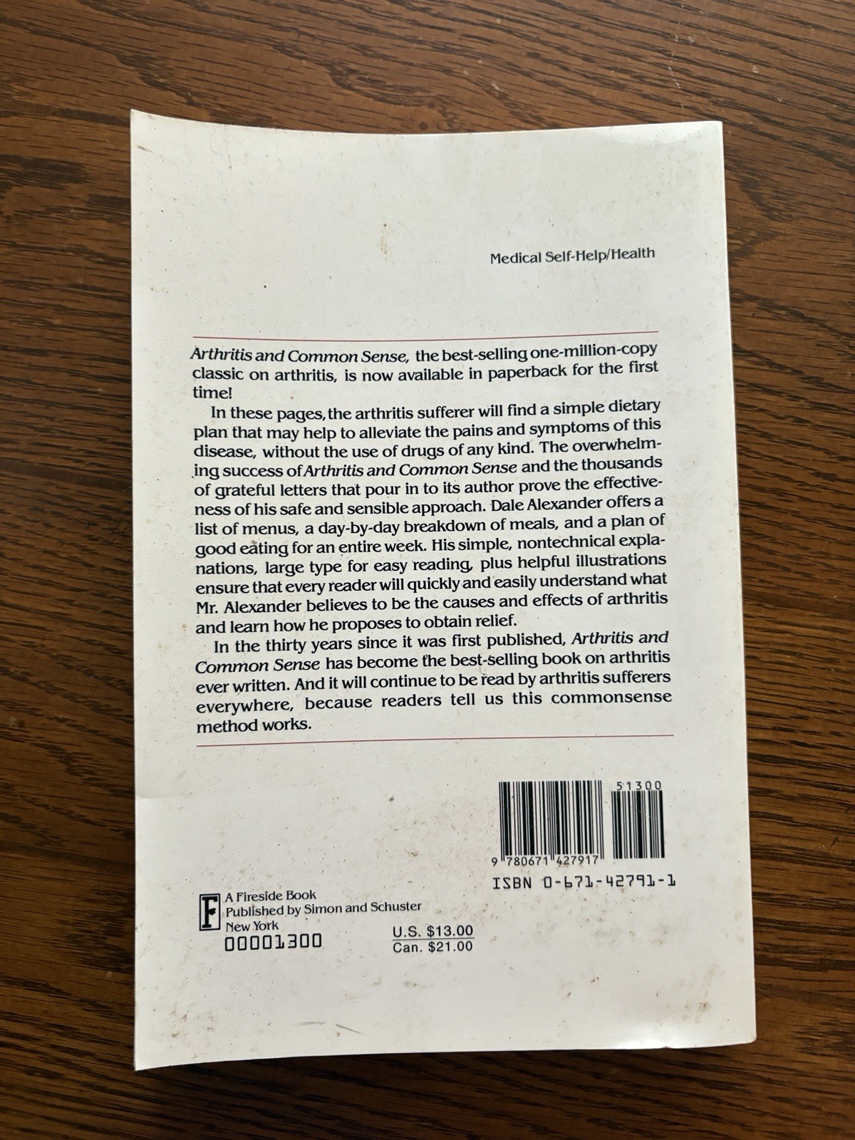 Arthritis and Common Sense by Alexander, Dale Paperback Book Large Type