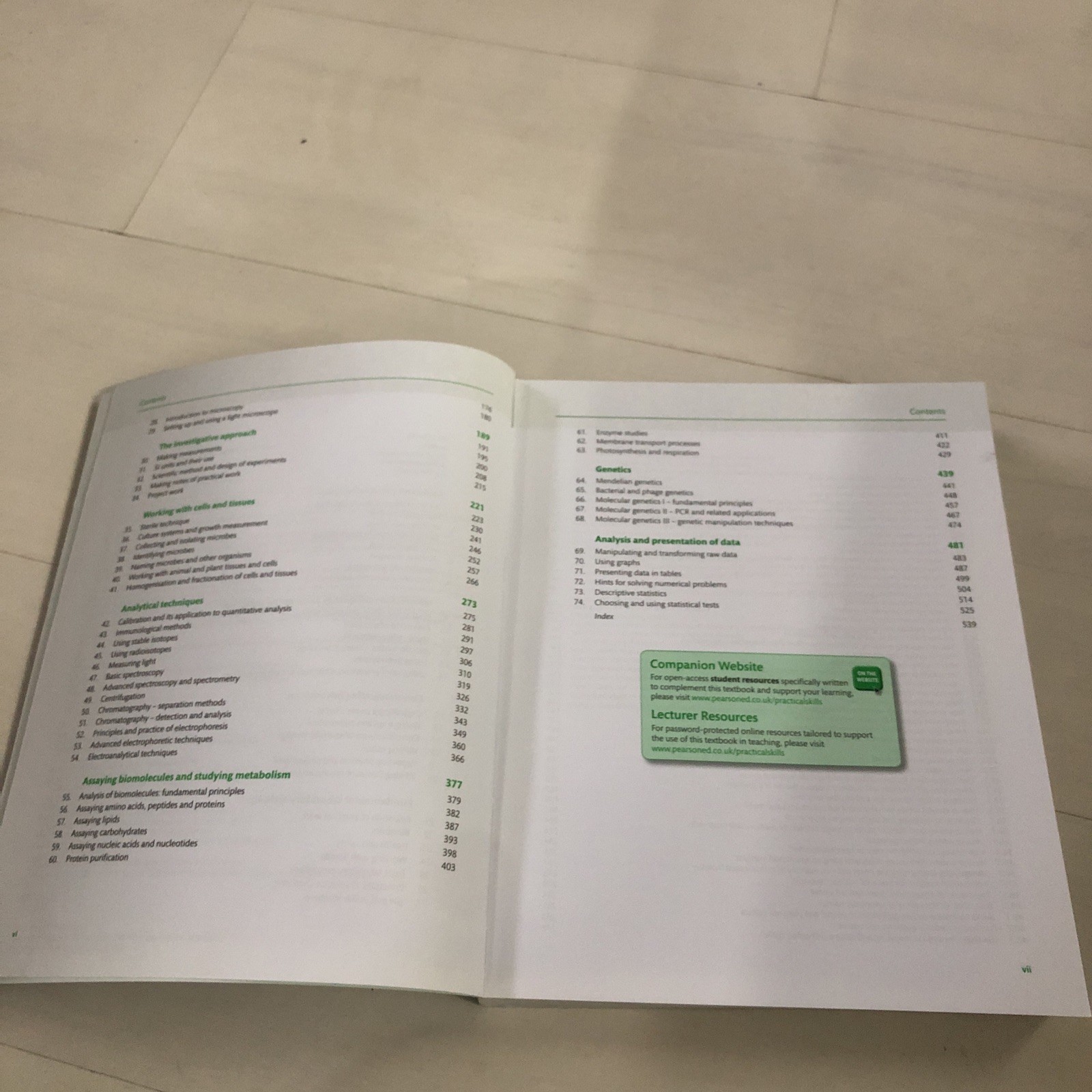 Pearson Practical Skills In Bio molecular Sciences Fifth Edition Paperback