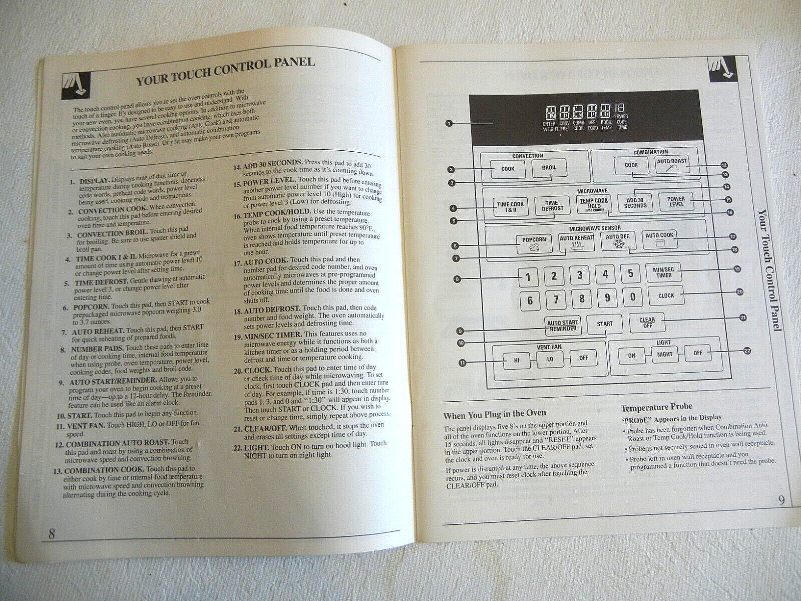 GE Use and Care Guide for Microwave Models JVM190K, JVM 192, JVM193K