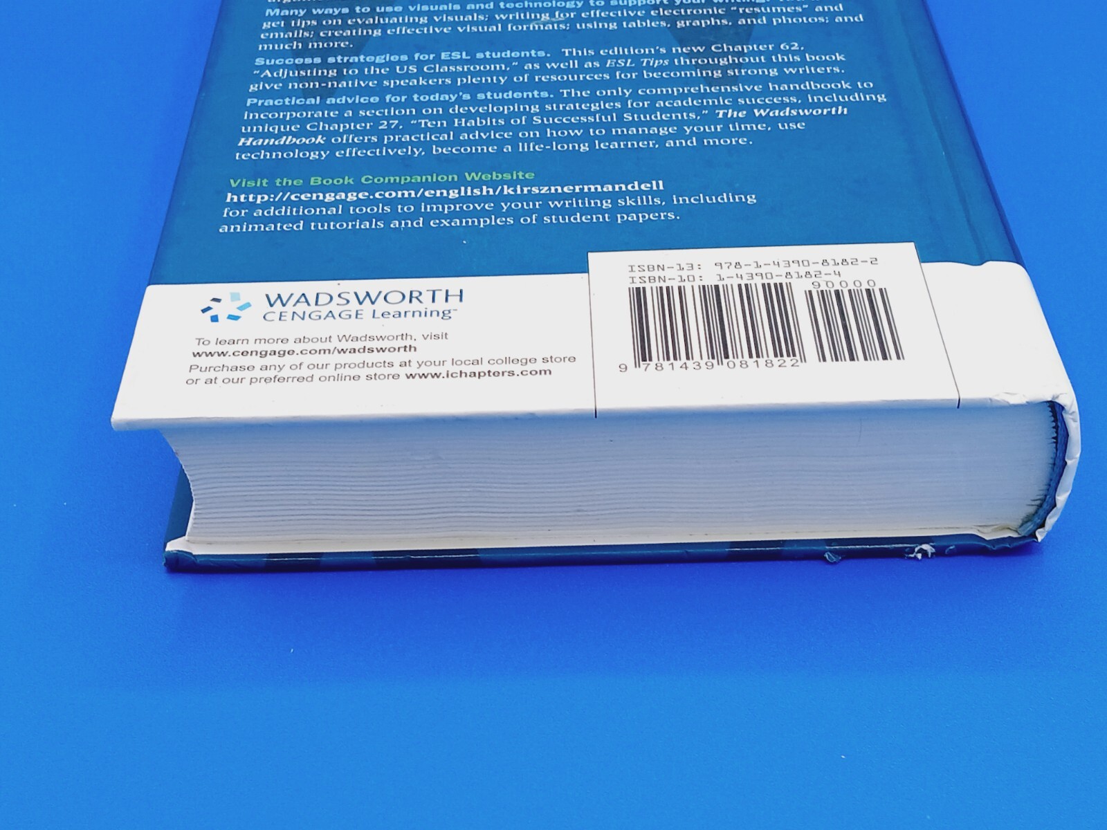 THE WADSWORTH HANDBOOK, 2009 MLA UPDATE EDITION (2009 MLA By Laurie G. Kirszner