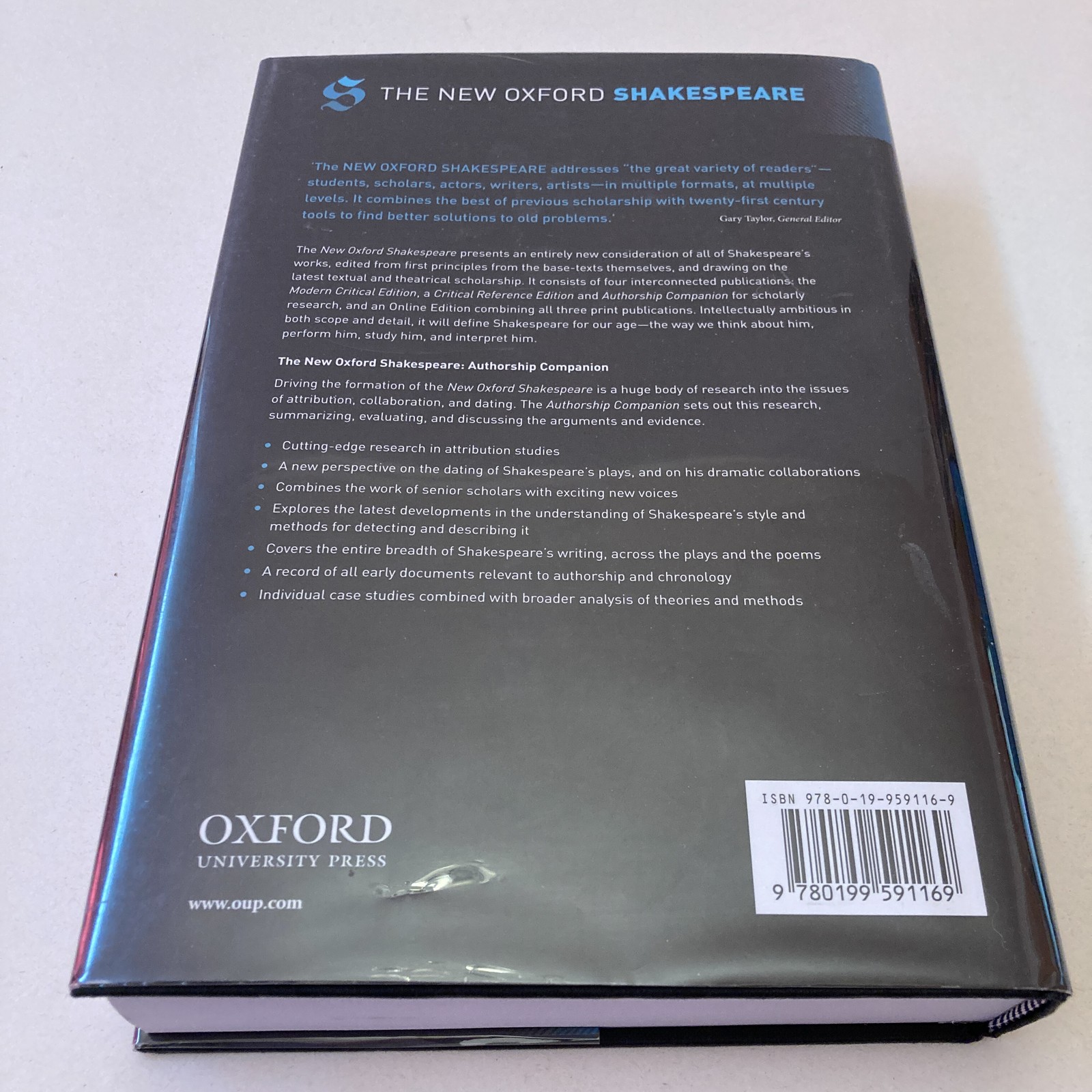 The New Oxford Shakespeare: Authorship Companion by Gary Taylor (Hardback, 2017)