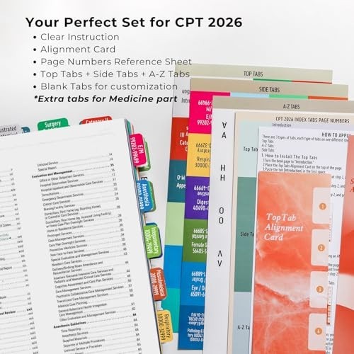 CPT 2026 Code Book Index Tabs – Easy-Apply, Durable, Organized for Professionals