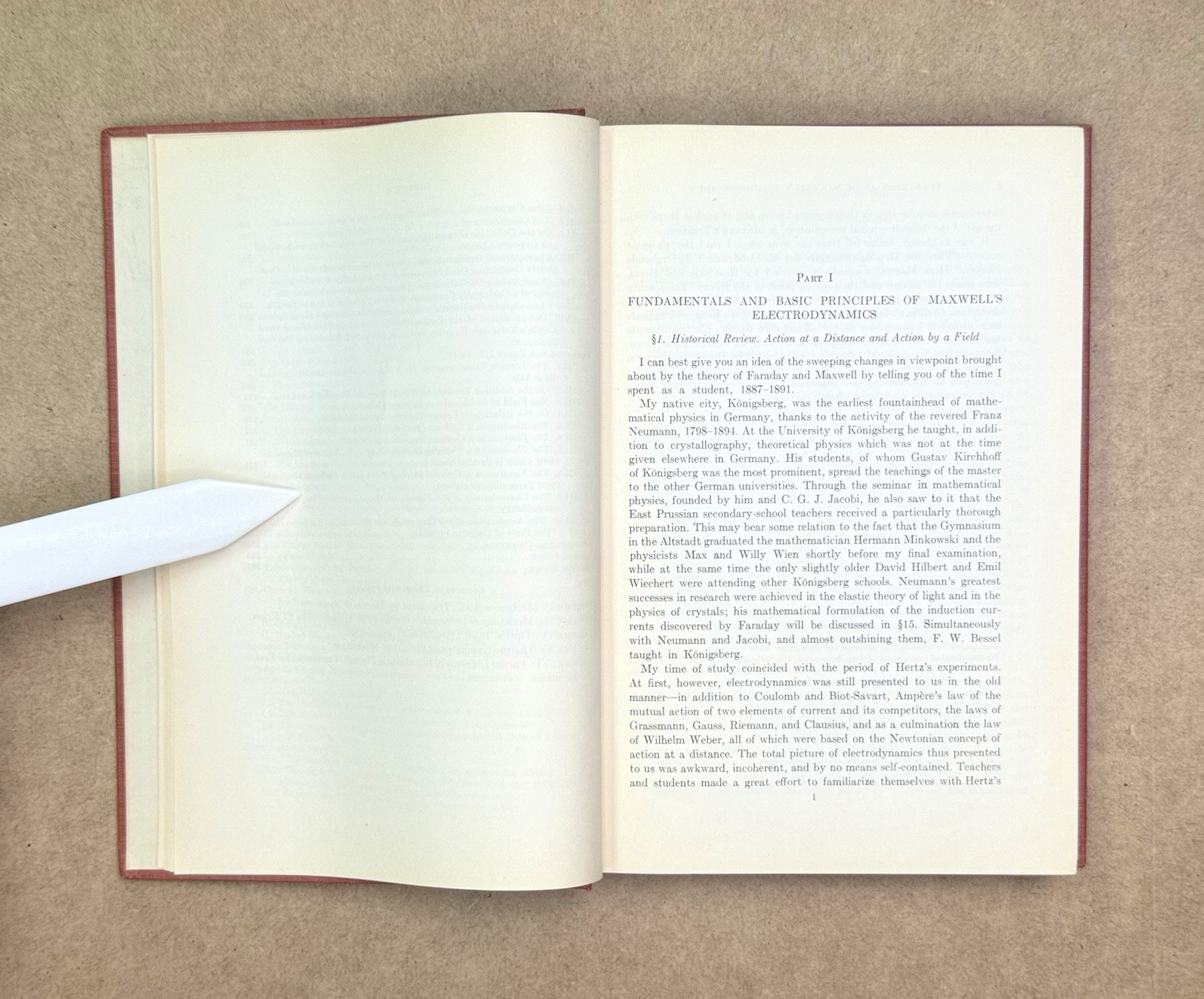 VTG 1952 Electrodynamics 1st Edition by Sommerfeld Academic Press HCVG (Ex-Lib)