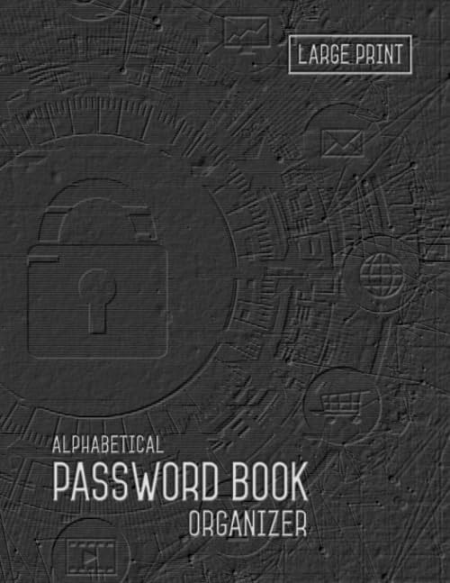 Password Book Organizer Alphabetical: 8.5 X 11 Password Notebook with Tabs Pr…