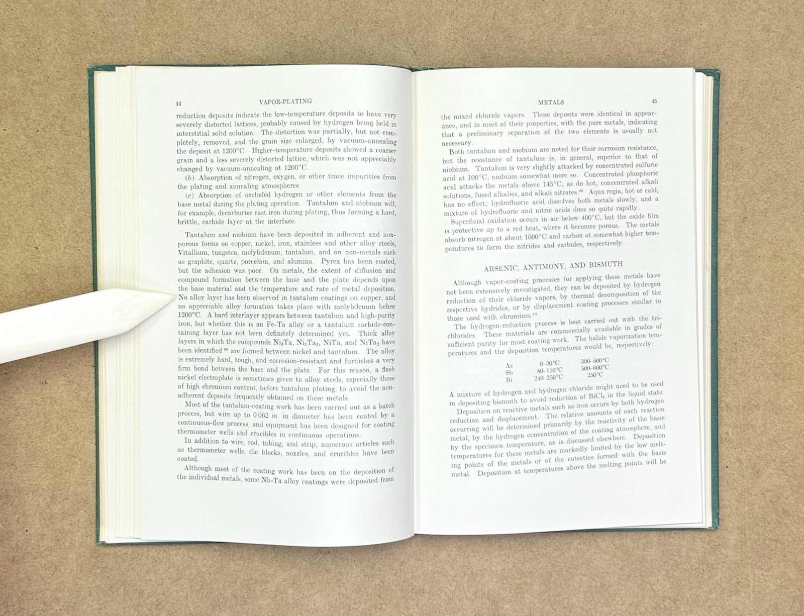 LANL Copy! VTG 1955 Vapor-Plating by Powell, Campbell & Gonser HC 1st Edition